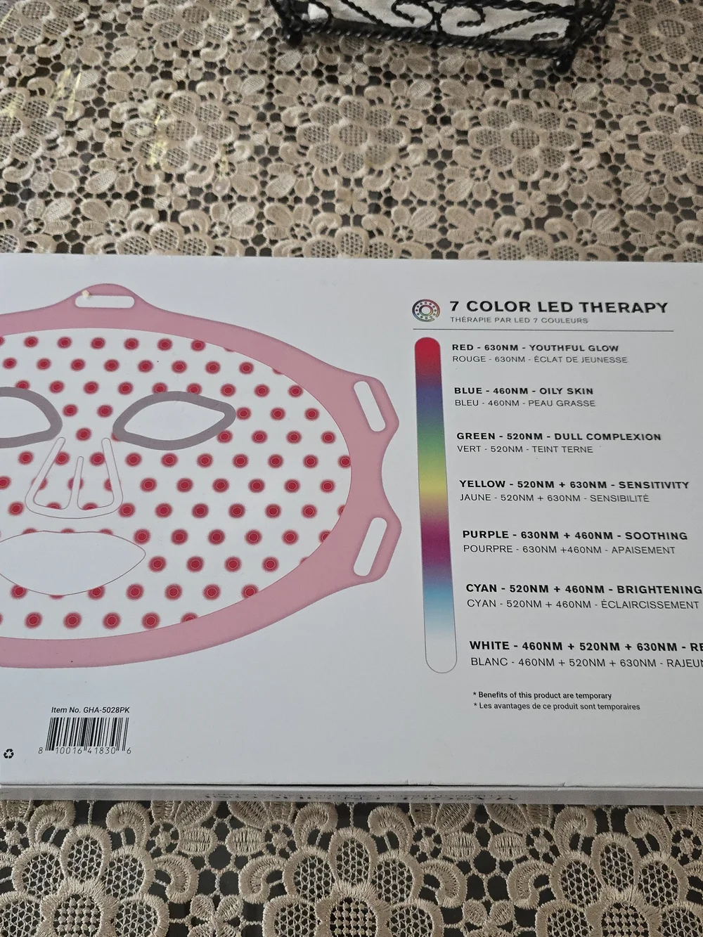 Lindo Silicone Face Mask - Pink LED Light Therapy